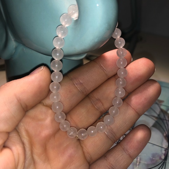 Natural rose quartz healing bracelet - Picture 2 of 5